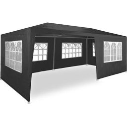 Casaria - Tonnelle de jardin Rimini 3x6m avec toile hydrofuge 6 parois latérales enroulables Barnum
