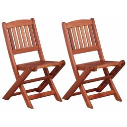 Chaises de salle à manger pour enfants 2 pcs Bois d'eucalyptus Vidaxl Brun