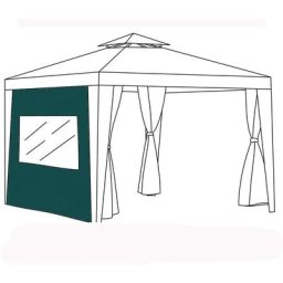Rideaux de gazebo d'extérieur avec œillets, imperméables et coupe-vent avec porte zippée pour