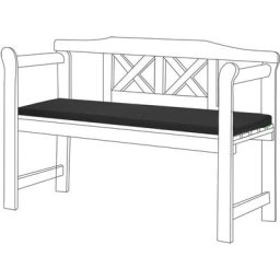 Coussin de banc extérieur résistant à l'eau, Tampons de banc de patio 2 places avec rembourrage en