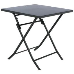 Table pliante carrée Greensboro - 2 Places - 70 x 71 x 71 - Gris foncé