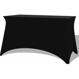 Housses extensibles pour table 2 pièces 183 x 76 x 74 cm Noir Vidaxl Noir