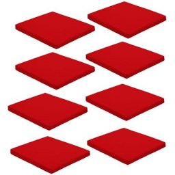 Gardenista - Coussin de siège carré antidérapant résistant à l'eau avec attaches sécurisées pour