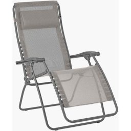 Fauteuil relax de jardin pliable Lafuma Mobilier rsxa clip - Terre Tube Basalte