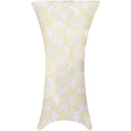 Nappes extensibles de table 2 pcs 80 cm Blanc et imprimé doré Vidaxl Blanc