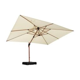 Purple Leaf - Parasol Rectangulaire 2.7 x 3.65 m, Grain de Bois en Aluminium Parasol De Jardin
