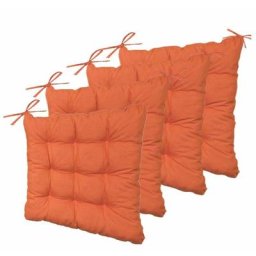 Lot de 4 Galettes de chaise 40 x 40 cm - Terracotta