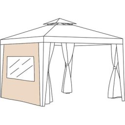 Rideaux de tonnelle d'extérieur avec œillets, imperméables et coupe-vent avec porte zippée pour
