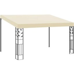 Vidaxl - Belvédère à montage mural 4x3x2,5 m Crème Crème