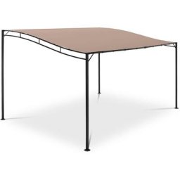 Tonnelle De Jardin Terrasse Pergola Tente Pavillon Réception Toile Taupe 3x4m - Beige