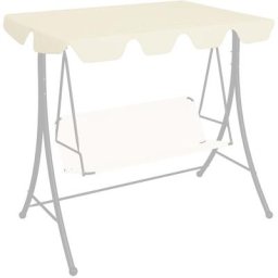 True Deal - Toit de rechange balançoire de jardin Crème 226x186 cm 270 g/m²