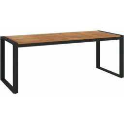 Vidaxl - Table de jardin et pieds en forme de u 200x90x75 cm bois acacia n/a