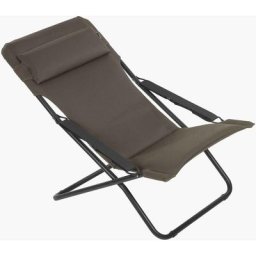 Transat de jardin pliable LAFUMA MOBILIER, TRANSABED - Taupe Tube Noir