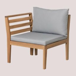 Sklum - Modules de Salon de Jardin Filips Gris Vison - Gris Vison Fauteuil gauche