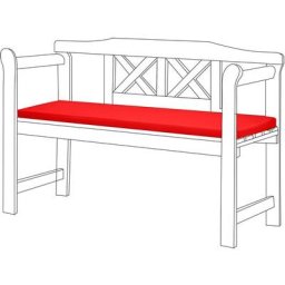 Coussin de banc extérieur résistant à l'eau, Tampons de banc de patio 2 places avec rembourrage en