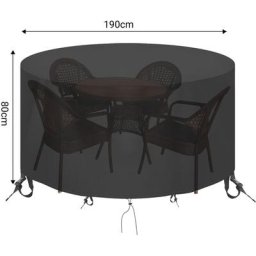 Modern Manor - Housses de protection de table anti-UV coupe-vent pour meubles en rotin 600D pour
