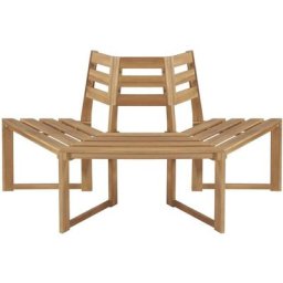 Maisonchic - Banc de tour d'arbre | Banc d'extérieur Banquette Demi-hexagonal 160 cm Bois d'acacia