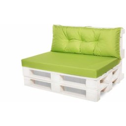 Coussin de palettes, Jeu de coussins de jardin 120x60 et Dossier 120x40cm Chaux / coussin de