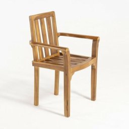 Fauteuil de jardin empilable Bois de teck de catégorie a Taille : 61x50x88cm Traitement de l'eau