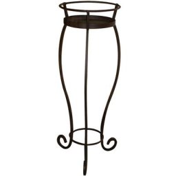 Sellette volute avec soucoupe fer vieilli - h. 770 - Acier époxy - Louis Moulin