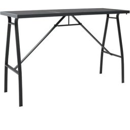 Table de bar de jardin Noir 180x60x110 cm Verre trempé vidaXL - N/A