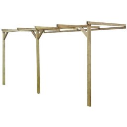 Maisonchic - Tonnelle de jardin Tonnelle Barnum Pergola à appentis 2 x 4 x 2,2 m Bois 56343 - Brun
