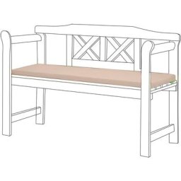 Coussin de banc extérieur résistant à l'eau, Tampons de banc de patio 2 places avec rembourrage en