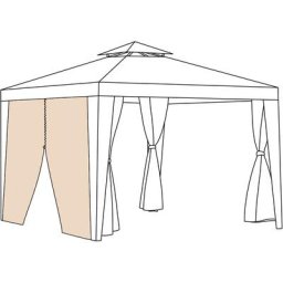 Rideaux de fenêtre pour gazebo d'extérieur avec œillets, imperméables et coupe-vent avec bâche