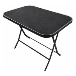 Mobilibrico - Table Pliante 6 Places Effet Ardoise M1