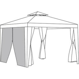 Rideaux de fenêtre pour gazebo d'extérieur avec œillets, imperméables et coupe-vent avec bâche