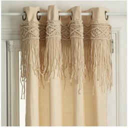 Rideau à œillets 140x260 macramé Ritual - Beige