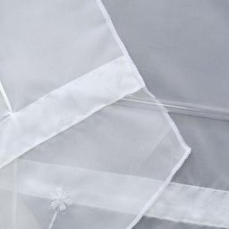 1 Pièce Store romain à passants transparents blanc LxH 140x140cm en polyester rideau voilage brodé