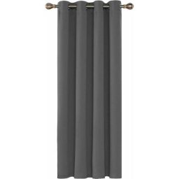 Rideaux Occultants Isolant Thermique, Design Moderne à Oeillets, 1Pièces, Grande Taille, 140x290