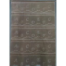 Homemaison - Modulable brodé abécédaire Lin 0.9 x 1.8 m - Lin