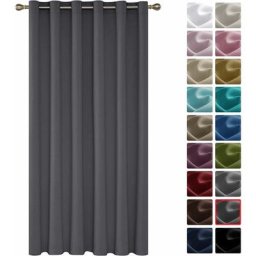 Deconovo - Rideaux Occultants Isolant Thermique, Design Moderne à Oeillets, 1Pièces, Grande Taille,