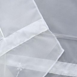 1 Pièce Store romain à passants transparents blanc LxH 120x140cm en polyester rideau voilage brodé