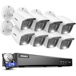 Système de caméra de sécurité 4K Ultra hd dvr avec vision nocturne polychrome 24/7 Surveillance