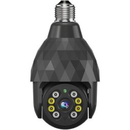 Caméra de surveillance Caméra ip Ampoule E27 de surveillance 8 led noir