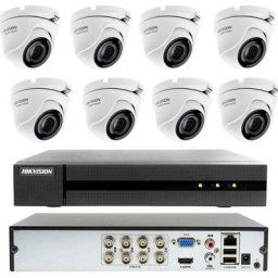 Hikvision - kit de vidéosurveillance cloud dvr 8 canaux 8 caméras 4MP ahd 2 tb