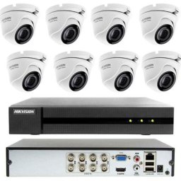 Hikvision - kit de vidéosurveillance cloud dvr 8 canaux 8 caméras 4MP ahd none