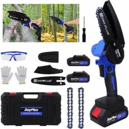 Mini tronçonneuse à batterie avec tronçonneuse à batterie tronçonneuse à main de 4 pouces avec 2
