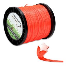 Fil de coupe 100M Fil de tonte pour débroussailleuse Nylon Roll Trimmer Orange Star 2.7mm - orange
