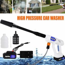 Nettoyeur haute pression 21v pistolet portable nettoyeur à eau avec 2 batteries