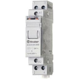 Finder - Télérupteur pour profilé 20.22.9.024.4000 2 no (t) 24 v/dc 16 a 4000 va 1 pc(s)
