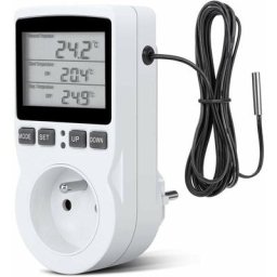 Prise Thermostat, Prise Minuteur Digital, Prise Programmable Digitale avec Sonde, Minuterie