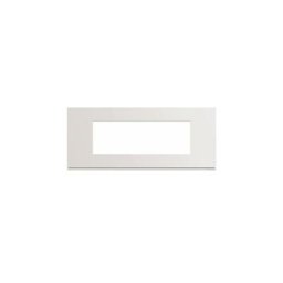 plaque - 6 modules - entraxe - 57 mm - pure - hager gallery wxp0006 - Pure