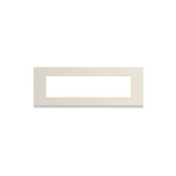 Hager - Plaque gallery plastique peint 8 modules entraxe 71mm dune (WXP0308)