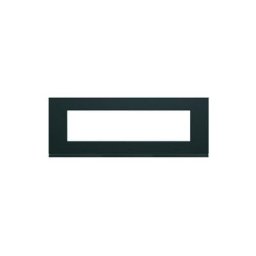Hager - Plaque de finition 8 modules horizontale-verticale noir laqué night entraxe 71mm pour