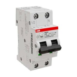 ABB - Disjoncteur à courant résiduel 1P+N 20A 30mA 6KA ac Type 2 Modules DS201C20AC30