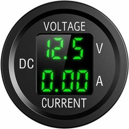 Blue Dream - 12V Moto Voltmètre Numérique led étanche,9V-48V dc Voltmètre Courant pour Voitures